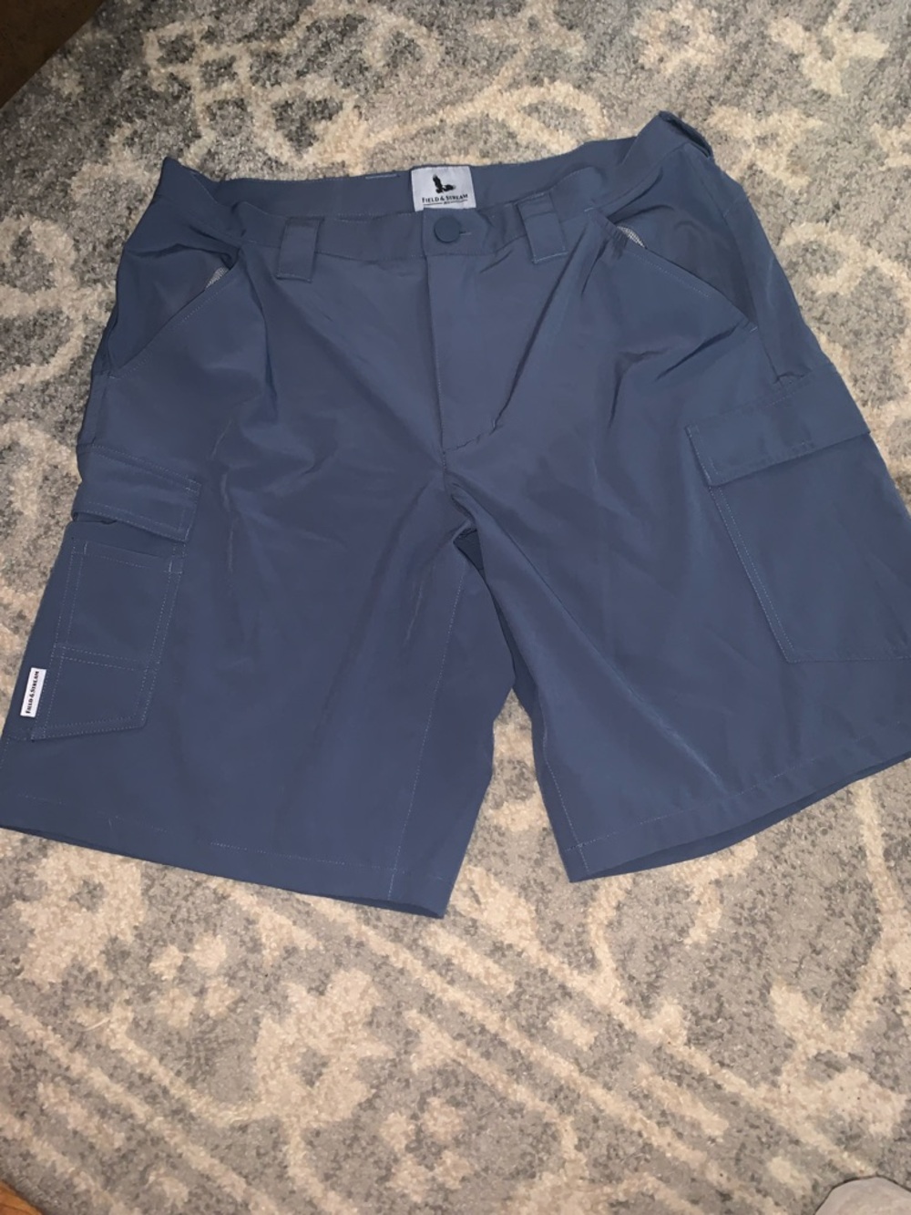 Field & Stream Navy Blue Cargo Shorts with Side Pockets